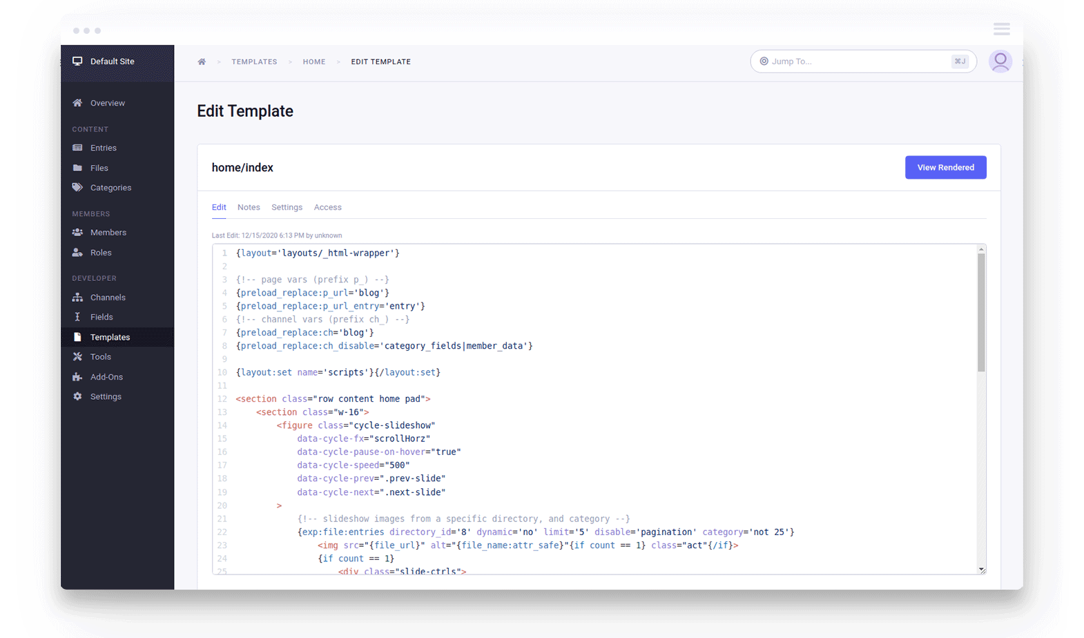 ExpressionEngine customizable dashboard